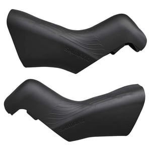 SHIMANO Gumeni štitnik za poluge kočnica (par) – Srebrno/crna boja – Gumena navlaka za ručice mjenjača bicikla