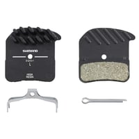 Plăcuțe de frână Shimano H03A-RF cu radiator, rășină, spate, negru, pereche - cu arc din aliaj 2