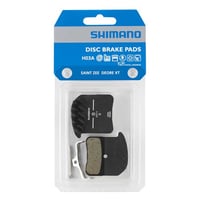 Plăcuțe de frână Shimano H03A-RF cu radiator, rășină, spate, negru, pereche - cu arc din aliaj 3