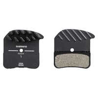Plăcuțe de frână Shimano H03A-RF cu radiator, rășină, spate, negru, pereche - cu arc din aliaj 1