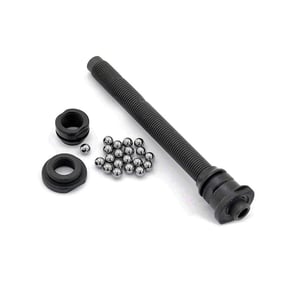 Kompletná dutá os náboja Shimano HB-RM66 – strieborno-čierna, 108 mm