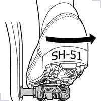 Set plăcuțe Shimano SM-SH51 MTB SPD, negre, cu eliberare unidirecțională pentru bicicletă 4