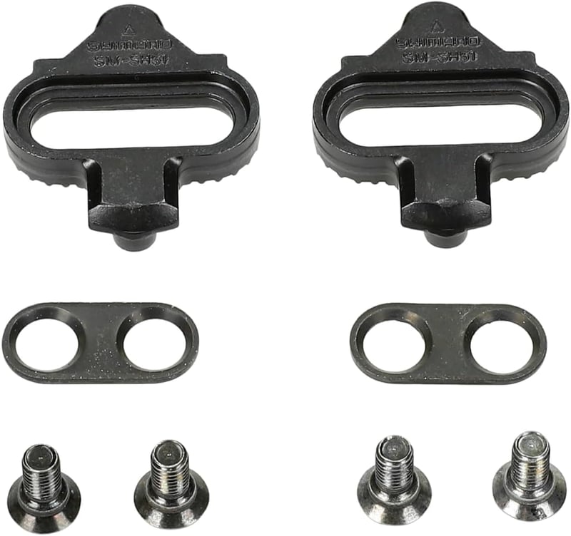 Set plăcuțe Shimano SM-SH51 MTB SPD, negre, cu eliberare unidirecțională pentru bicicletă