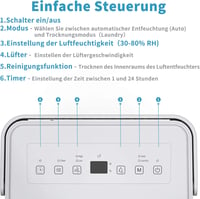 Shinco elektromos páramentesítő aktívszén-szűrővel, 10 l/nap, 45 m³ 4