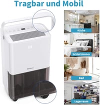 Shinco elektromos páramentesítő aktívszén-szűrővel, 10 l/nap, 45 m³ 7