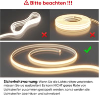 Shine Decor COB LED szalag 2m, 220V vízálló, meleg fehér, konyhai és kertészeti világítás 9
