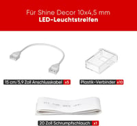 Shine Decor 5 db LED fénykábel csomag 220V 230V rugalmas 10x4,5mm 2
