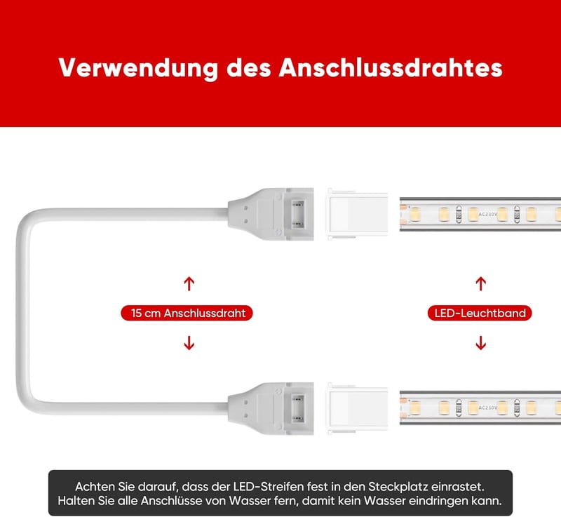 Shine Decor 5 db LED fénykábel csomag 220V 230V rugalmas 10x4,5mm