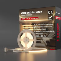 Shine Decor COB LED szalag 2m, 220V vízálló, meleg fehér, konyhai és kertészeti világítás 1