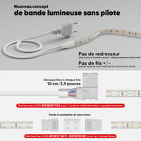 LED pásik Shine Decor 1 m, 220V-230V IP65 vodoodolný, SMD 2835 120 LED/m, ultra jasné osvetlenie do kuchyne a záhrady, teplá biela, certifikát CE 8