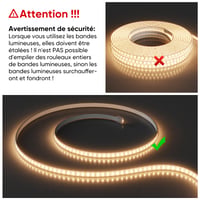 LED pásik Shine Decor 1 m, 220V-230V IP65 vodoodolný, SMD 2835 120 LED/m, ultra jasné osvetlenie do kuchyne a záhrady, teplá biela, certifikát CE 9