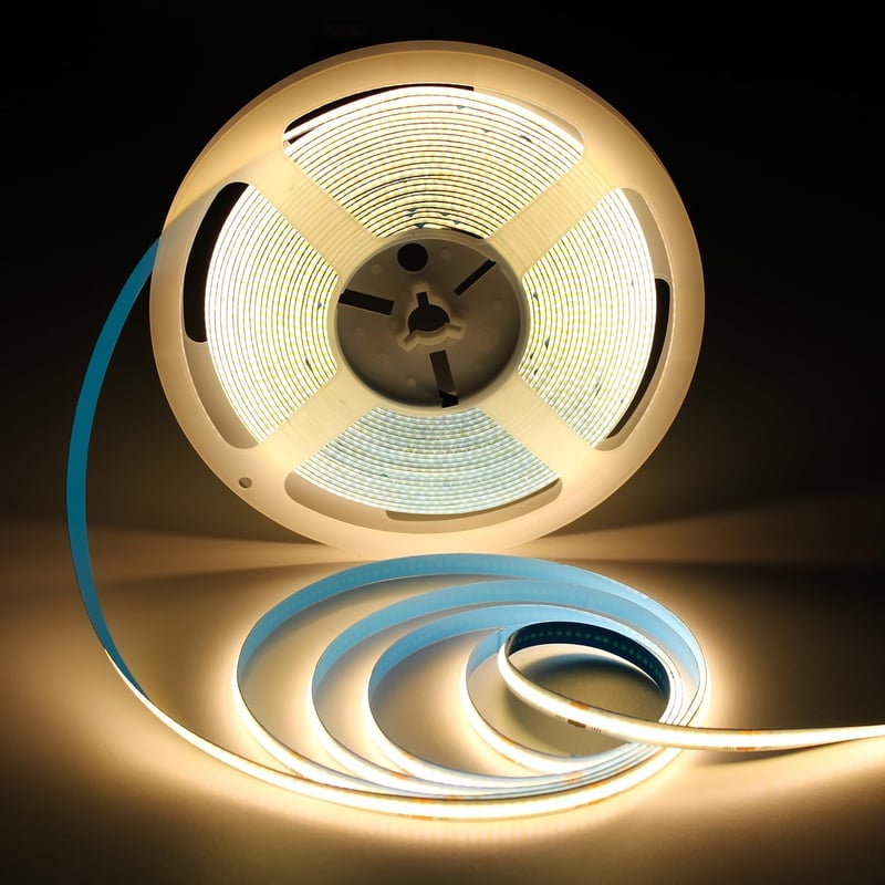 ShineBurky 10m Sárga COB LED szalag USB 24V érintésvezérelt dimmerrel