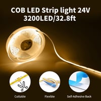 ShineBurky 10m Sárga COB LED szalag USB 24V érintésvezérelt dimmerrel 4