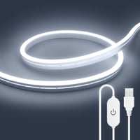 ShineBurky 2m Neon LED szalag hideg fehér USB IP67 dimmerrel konyha dekoráció 1