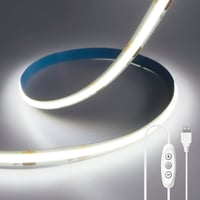 ShineBurky 5V USB COB LED szalag 2m hideg fehér dimmelhető CRI93+ 1