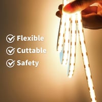 ShineBurky 5V USB COB LED szalag 2m meleg fehér dimmelhető CRI93+ 2
