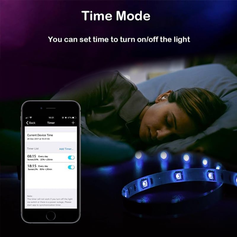 ShineBurky Smart LED szalag WiFi vezérlő RGB távirányítóval Alexa Google kompatibilis