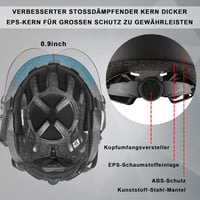 Shineled Kerékpáros Sisak Mágneses Napszemüveg Napellenző Fekete 6