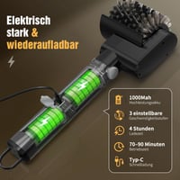 Elektrická grilovacia kefa ShinePick s 3 rýchlosťami, výdrž 150 minút, hlavice z nehrdzavejúcej ocele a leštiace hlavice, vodoodolná, vhodná na liatinové a grily na drevené uhlie 2