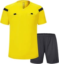 SHINESTONE férfi futball-sárga bíró mez rövid ujjú 1