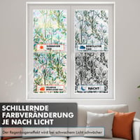 Folie pentru geam shinfly, opacă, autoadezivă, pentru protecția intimității | Folie de sticlă colorată, cu fixare electrostatică, 60x200 cm | Protecție UV pentru birou, sufragerie, dormitor, bucătărie 5
