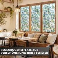 Folie pentru geam shinfly, opacă, autoadezivă, pentru protecția intimității | Folie de sticlă colorată, cu fixare electrostatică, 60x200 cm | Protecție UV pentru birou, sufragerie, dormitor, bucătărie 4