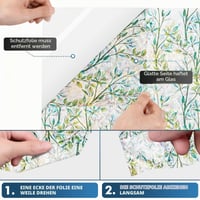 Folie pentru geam shinfly, opacă, autoadezivă, pentru protecția intimității | Folie de sticlă colorată, cu fixare electrostatică, 60x200 cm | Protecție UV pentru birou, sufragerie, dormitor, bucătărie 9