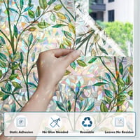Folie pentru geam shinfly, opacă, autoadezivă, pentru protecția intimității | Folie de sticlă colorată, cu fixare electrostatică, 60x200 cm | Protecție UV pentru birou, sufragerie, dormitor, bucătărie 10