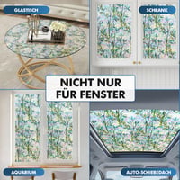 Folie pentru geam shinfly, opacă, autoadezivă, pentru protecția intimității | Folie de sticlă colorată, cu fixare electrostatică, 60x200 cm | Protecție UV pentru birou, sufragerie, dormitor, bucătărie 8
