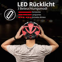 Shinmax kerékpáros sisak LED lámpával, mágneses napszemüveggel, állítható védelem 3