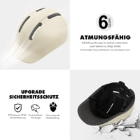 Cască de ciclism Shinmax cu vizieră și protecție solară, ușoară și ventilată, albă, mărimea M (54-58 cm), pentru bărbați și femei, potrivită pentru ciclism urban și pe șosea 4