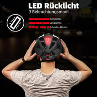 Shinmax LED-es kerékpáros sisak mágneses lecsatolható napellenzővel 3