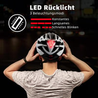 Shinmax LED-es kerékpáros sisak mágneses leválasztható napellenzővel 3