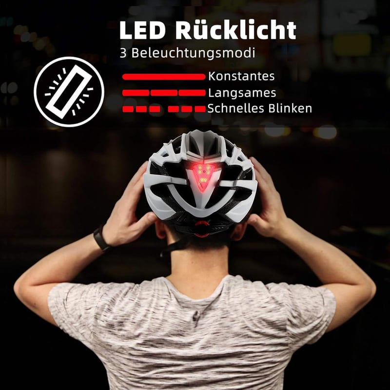 Shinmax LED-es kerékpáros sisak mágneses leválasztható napellenzővel