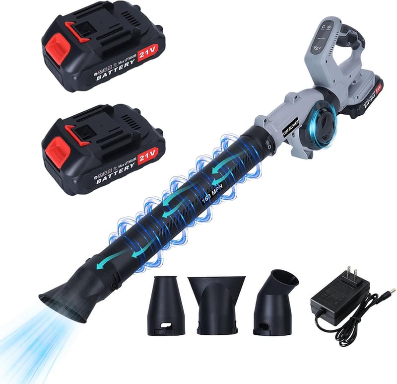 SHINROAD 21V Akkumulátoros Lombfúvó 260 km/h, 2x1500mAh Akkuval és Töltővel