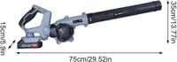 SHINROAD 21V Akkumulátoros Lombfúvó 260 km/h, 2x1500mAh Akkuval és Töltővel 5