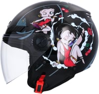 Shiro La Betty Jet Motoros Sisak ECE Jóváhagyott Fekete XS 53/54 1