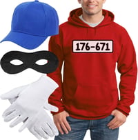 Shirtgeil Beagle Boys Bandits Jelmez Kapucnis Pulóver Sapka Maszk Kesztyű Szett 1