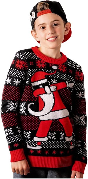 Shirtgeil Dječji božićni pulover pleteni s Dab motivom