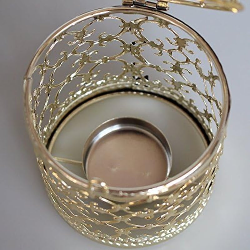 Shiwaki arany madárkalitka gyertyatartó vintage dekoráció esküvőhöz - Gold-coloured