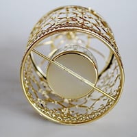 Shiwaki arany madárkalitka gyertyatartó vintage dekoráció esküvőhöz - Gold-coloured 5