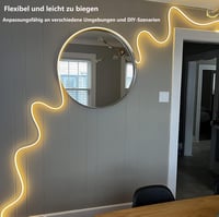 shixuanzhi LED Tükör Világítás Hollywood Stílus, 300cm Hajlékony Szalag, Hidegfehér Fény, Dimmer, Vízálló, Fürdőszoba Sminkasztal 3