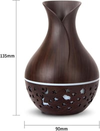 SHLWYG Fa Mintázatú Párologtató 150ml - USB Aromaterápiás Párásító Csillagos Égbolt Hangulatvilágítással - Halk Hidegpárás Légnedvesítő 5