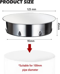 ShnminEU 100 mm rozsdamentes acél kerek kéménycső fedél kéménynyílás lezáró kupak univerzális tűzhely kéménycsőhöz 2