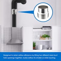 ShnminEU Spirális Kémény Adapter 100-80mm Rozsdamentes Acél Csökkentő Cső 3