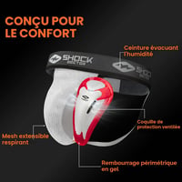 Chránič slabín Shock Doctor 213 BioFlex – biely – veľkosť L 4