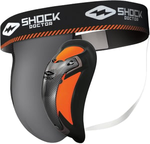 Športový suspenzor Shock Doctor 329 Carbon Flex s vložkou - sivý