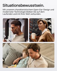 Slúchadlá Shokz OpenFit 2+ Open-Ear Bluetooth, Dolby Audio, čierne, 48-hodinová výdrž batérie, IP55, bezdrôtové nabíjanie, rýchlonabíjanie cez USB-C, mikrofón 7