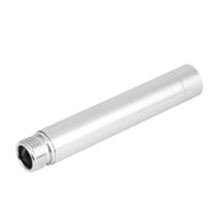 Rozsdamentes acél zuhanyfej hosszabbító cső, G1/2 colos egyenes fürdőszobai zuhanyrúd toldat, 10 cm, krómozott kézizuhany adapter 5
