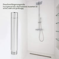 Rozsdamentes acél zuhanyfej hosszabbító cső, G1/2 colos egyenes fürdőszobai zuhanyrúd toldat, 10 cm, krómozott kézizuhany adapter 7